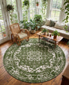 Georgetown Rugs Collection Area Rug - Dupont (Green) Round Green  lifestyle 41