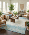 Mediterranean Lattice Collection Area Rug -  Casablanca (Ivory Blue) Rectangle Ivory Blue  lifestyle 17