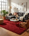 Eternal Plush Oasis Collection Area Rug -  Tranquility (Merlot) Rectangle Merlot  lifestyle 18