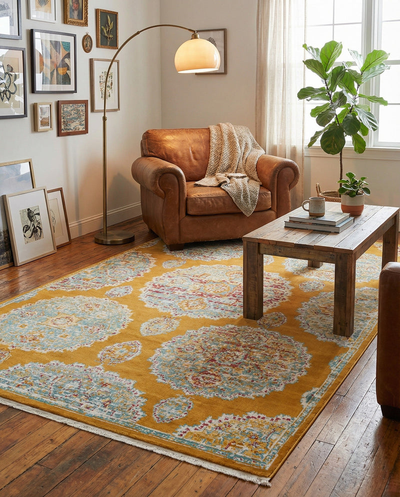 Arcadia Rugs Collection Area Rug -  Atlantis (Orange) Rectangle Orange  lifestyle 14