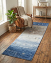 Zagros Shades Collection Area Rug -  Sisakht Runner Blue Gray  lifestyle 56