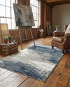 Copenhagen Edge Collection Area Rug - Nyhavn Rectangle Blue  lifestyle 39