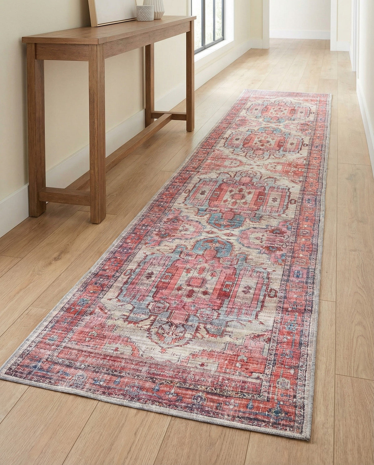 Zahara Oasis Collection Area Rug - Sahara Runner Beige  lifestyle 155