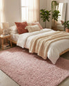 Cozy Comfort Shag Collection Area Rug - Haven (Pink) Rectangle Pink  lifestyle 19