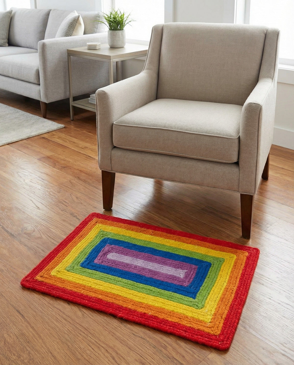 Sunset Isle Wool Braids Collection Area Rug - Paradise Rectangle Multi  lifestyle 12