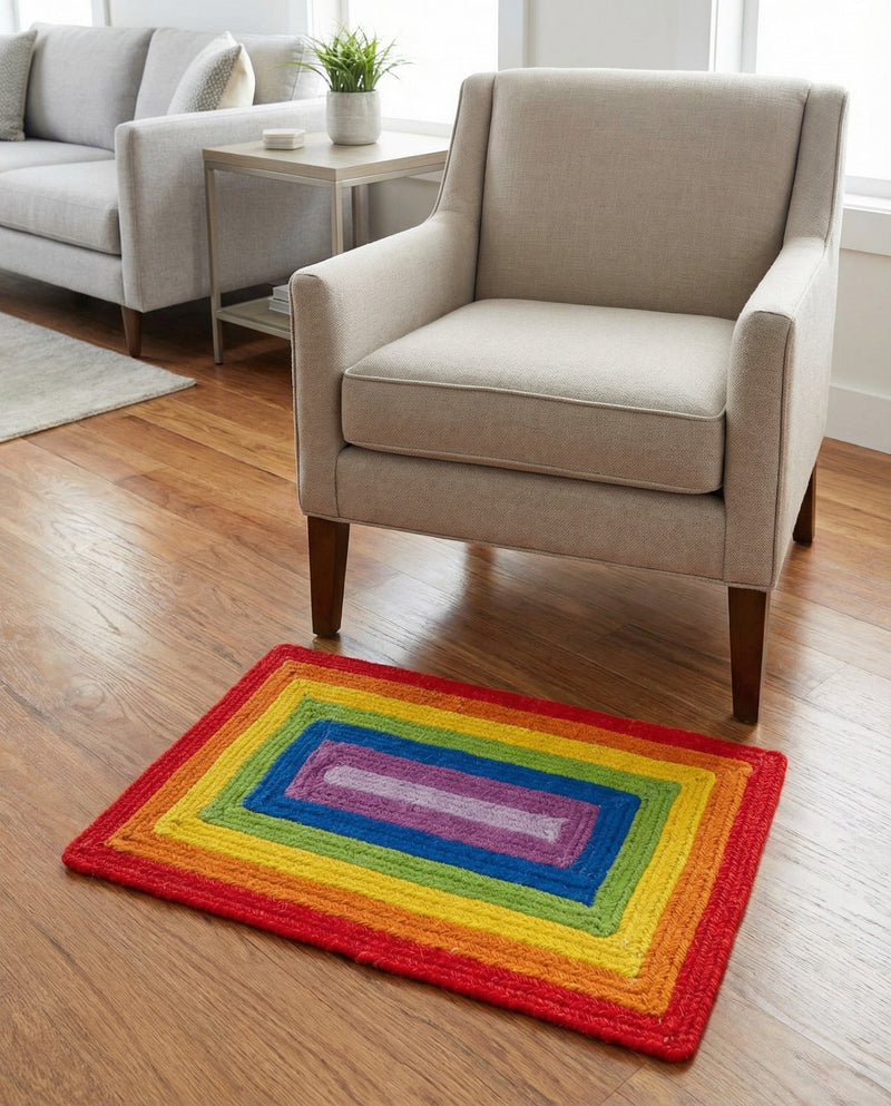 Sunset Isle Wool Braids Collection Area Rug - Paradise Rectangle Multi  lifestyle 12