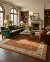 Jaipur Elegance Collection Area Rug -  Nahargarh (Brick Red Light Rose) Rectangle Brick Red Light Rose  lifestyle 9