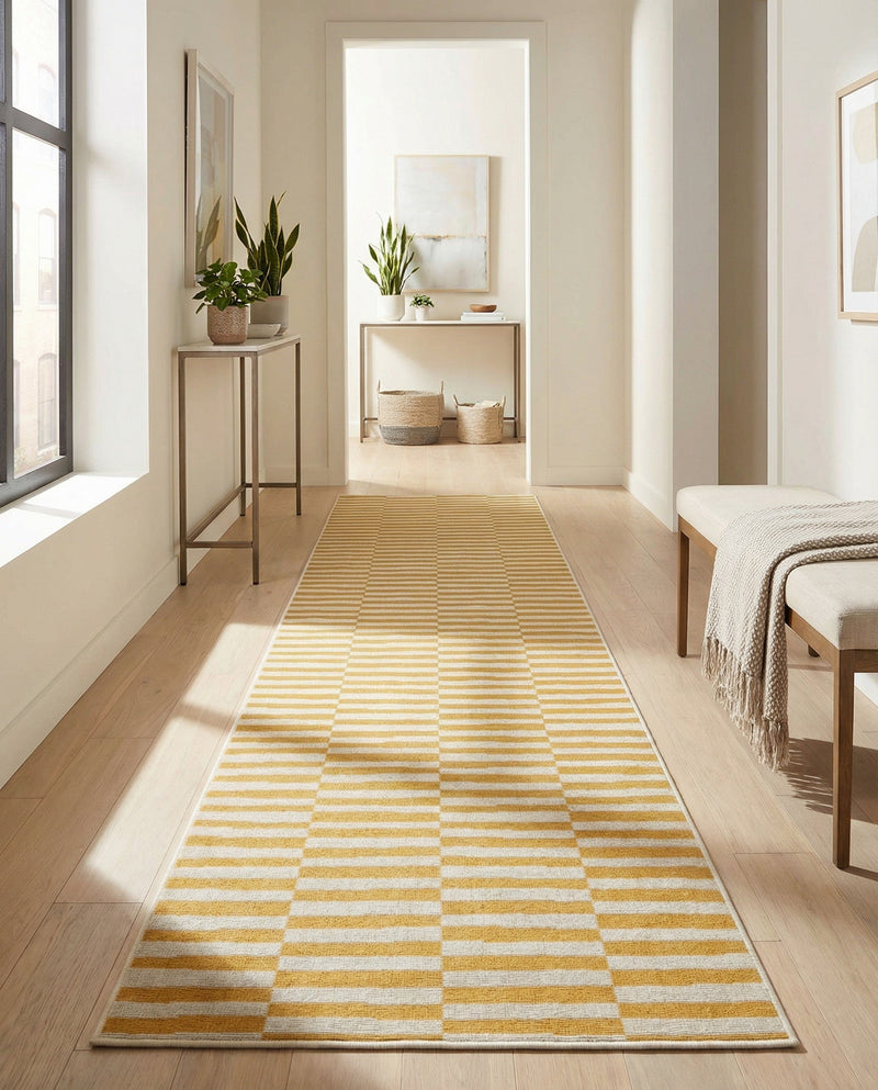 Soho Elegance Collection Area Rug -  Hudson (Yellow) Runner Yellow  lifestyle 64