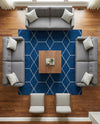 Trellis Mosaic Collection Area Rug - Arborville (Navy Blue) Square Navy Blue  lifestyle 65