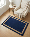 Savannah Borders Wool Collection Area Rug - Chatham Rectangle Cobalt Blue  lifestyle 42
