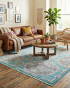 Arcadia Rugs Collection Area Rug -  Atlantis (Blue) Square Blue  lifestyle 67