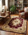Versailles Elegance Collection Area Rug -  Vincennes Rectangle Red  lifestyle 27