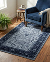 Horizon Collection Area Rug -  Apex (Blue) Rectangle Blue  lifestyle 20
