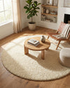 Plush Oasis Collection Area Rug - Serenity (Pure Ivory) Round Pure Ivory  lifestyle 61