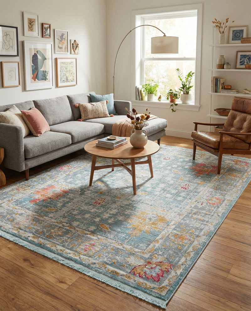 Arcadia Rugs Collection Area Rug -  Olympus Rectangle Blue  lifestyle 9