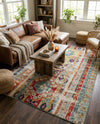 Sedona Vista Collection Area Rug -  Navajo Rectangle Blue  lifestyle 35