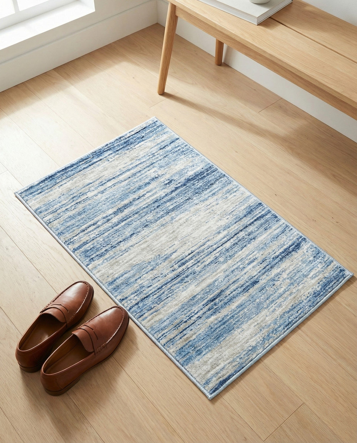 Zagros Shades Collection Area Rug -  Sepidan Rectangle Blue Ivory  lifestyle 6