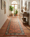 Casablanca Tapestry Collection Area Rug -  Marrakech (Salmon) Runner Salmon  lifestyle 47