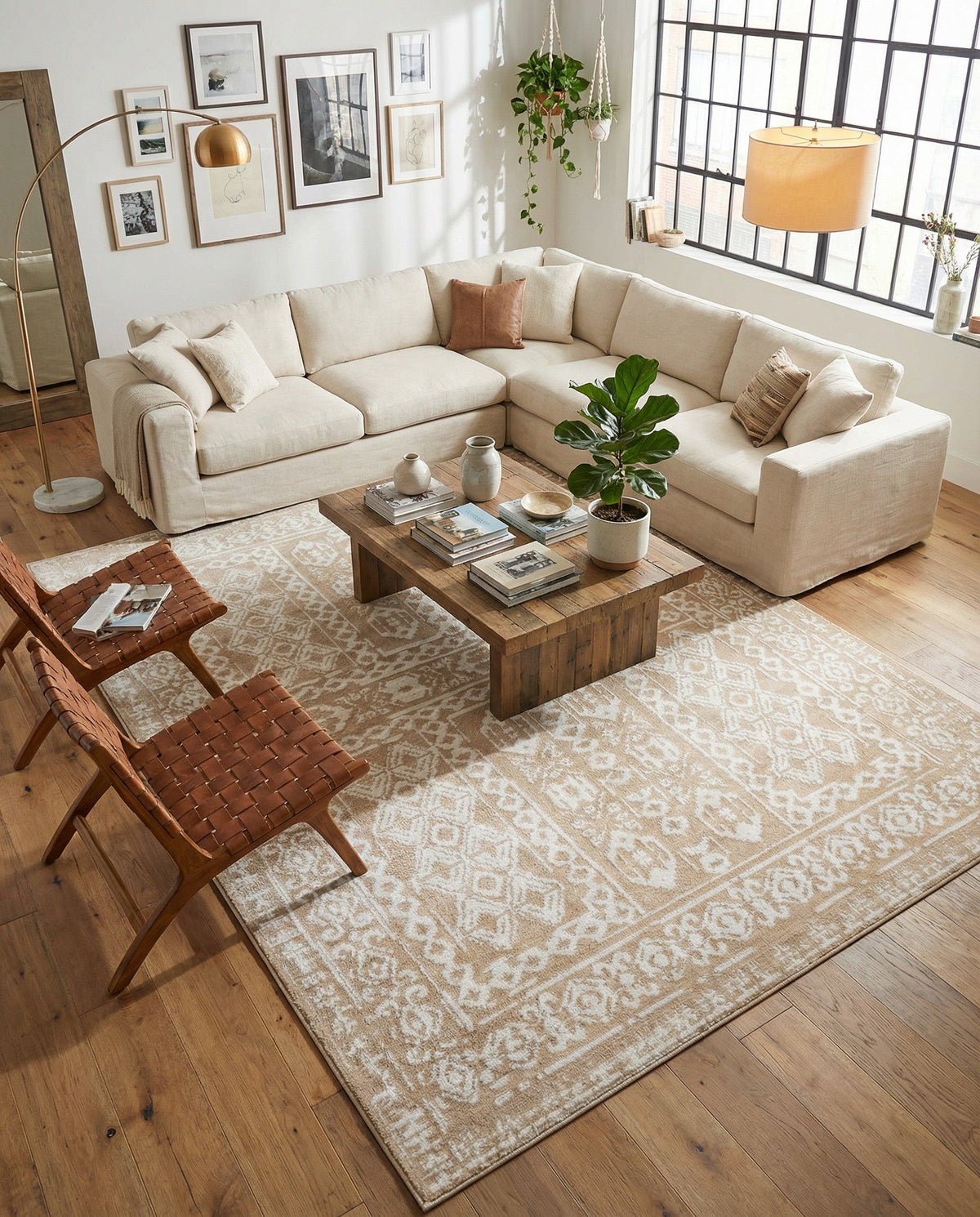 Cambridge Classics Collection Area Rug - Trinity (Beige) Rectangle Beige  lifestyle 5