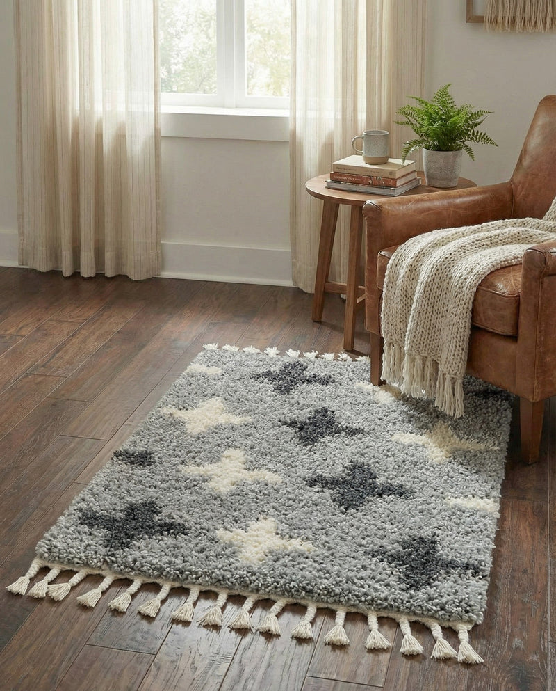 Cozy Cove Shag Collection Area Rug -  Driftwood Rectangle Light Gray  lifestyle 19