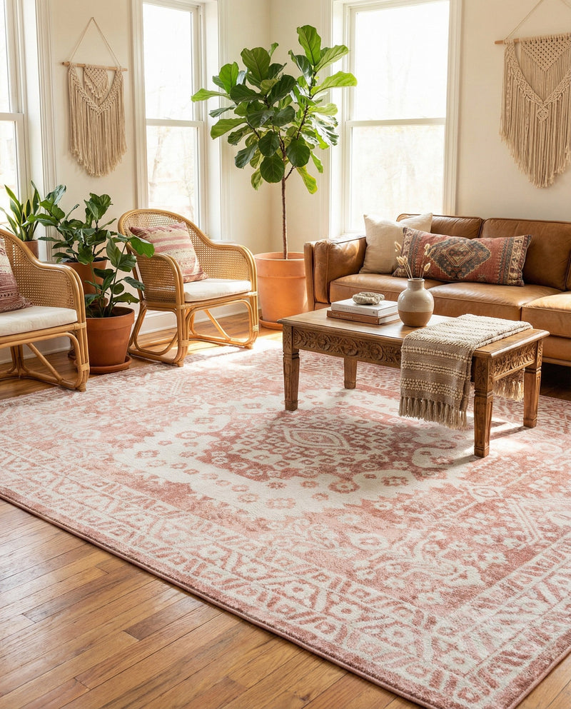Cambridge Classics Collection Area Rug -  Pembroke (Pink) Rectangle Pink  lifestyle 4