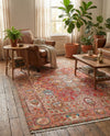 Bazaar Chic Collection Area Rug -  Khouribga Rectangle Rust Red  lifestyle 11