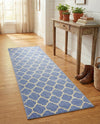 Lattice Gardens Collection Area Rug -  Bloomfield (Light Blue) Runner Light Blue  lifestyle 37