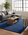 Solid Shag Seaside Collection Area Rug - Azure Cove (Navy Blue) Rectangle Navy Blue  lifestyle 28