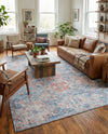 Heritage Elegance Collection Area Rug -  Potala Rectangle Blue  lifestyle 21