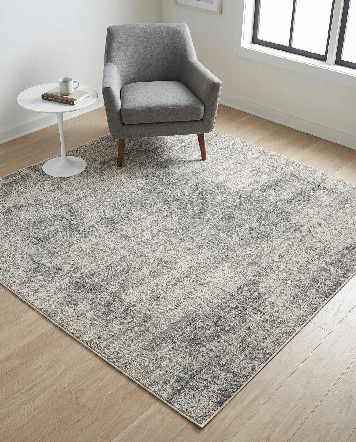 Bloomsbury Elegance Collection Area Rug -  Pimlico Square Gray  lifestyle 160