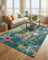 Sorrento Shores Collection Area Rug - Positano Rectangle Navy Blue  lifestyle 32
