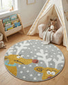 Wonder Tykes Collection Area Rug -  Mystic Round Gray  lifestyle 39