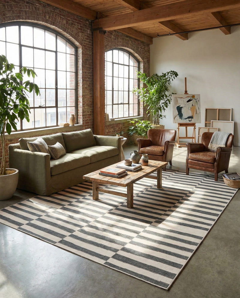 Soho Elegance Collection Area Rug -  Hudson (Dark Gray) Rectangle Dark Gray  lifestyle 8