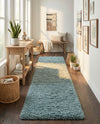 Eternal Plush Oasis Collection Area Rug -  Tranquility (Slate Blue) Runner Slate Blue  lifestyle 67