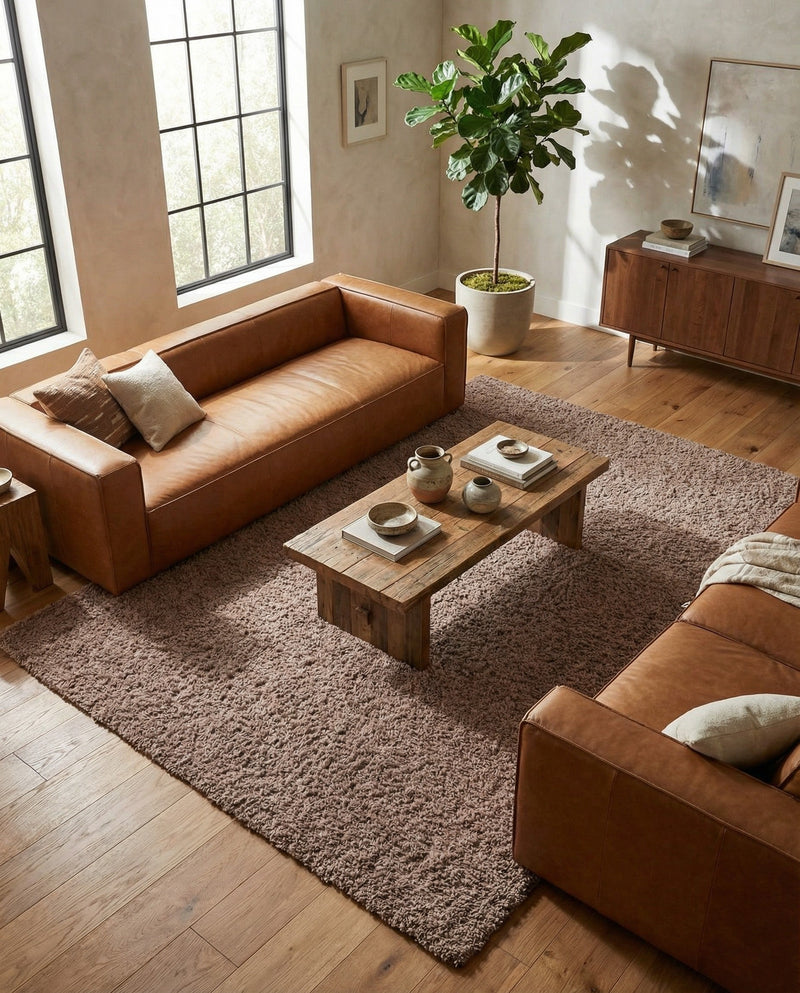 Eternal Plush Oasis Collection Area Rug -  Tranquility (Khaki) Rectangle Khaki  lifestyle 24