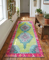 Heritage Elegance Collection Area Rug -  Winterthur (Green) Runner Green  lifestyle 36