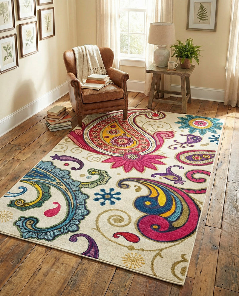 Marrakesh Elegance Collection Area Rug -  Beni Rectangle Cream  lifestyle 9