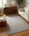Trellis Wool Collection Area Rug - Cobbles Rectangle Gray  lifestyle 26