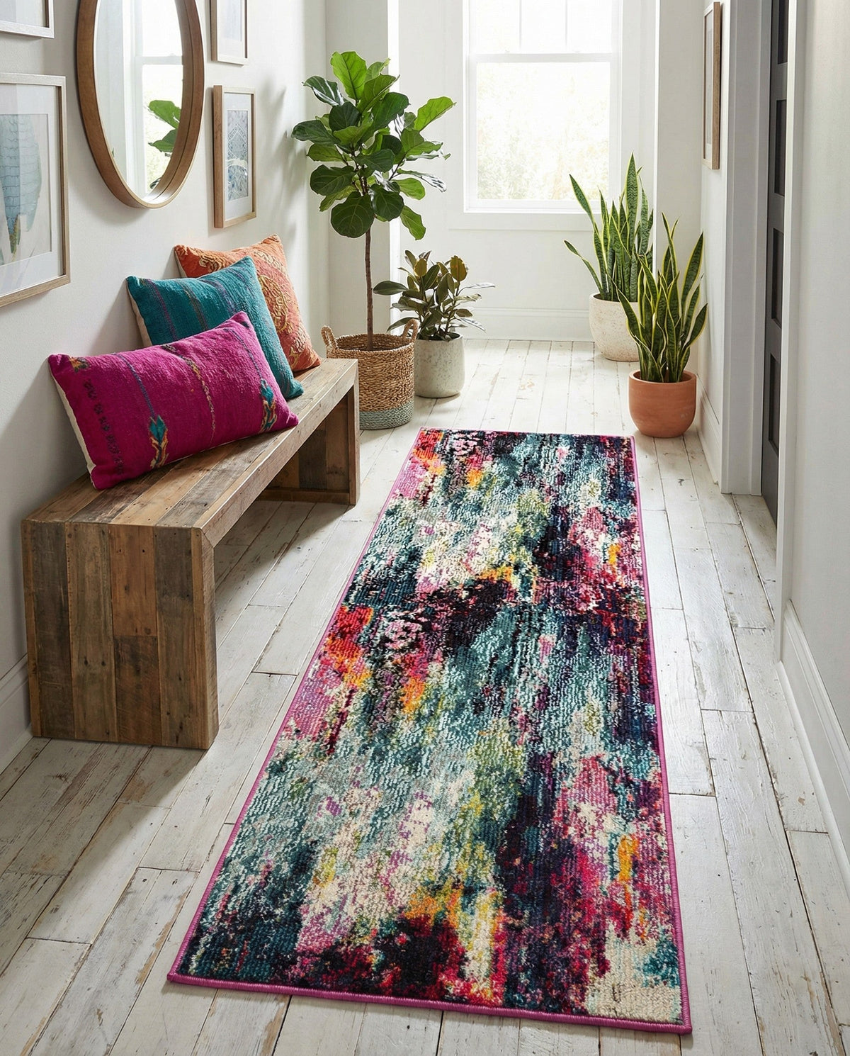Chromatic Oasis Collection Area Rug -  Oasis Runner Multi  lifestyle 117