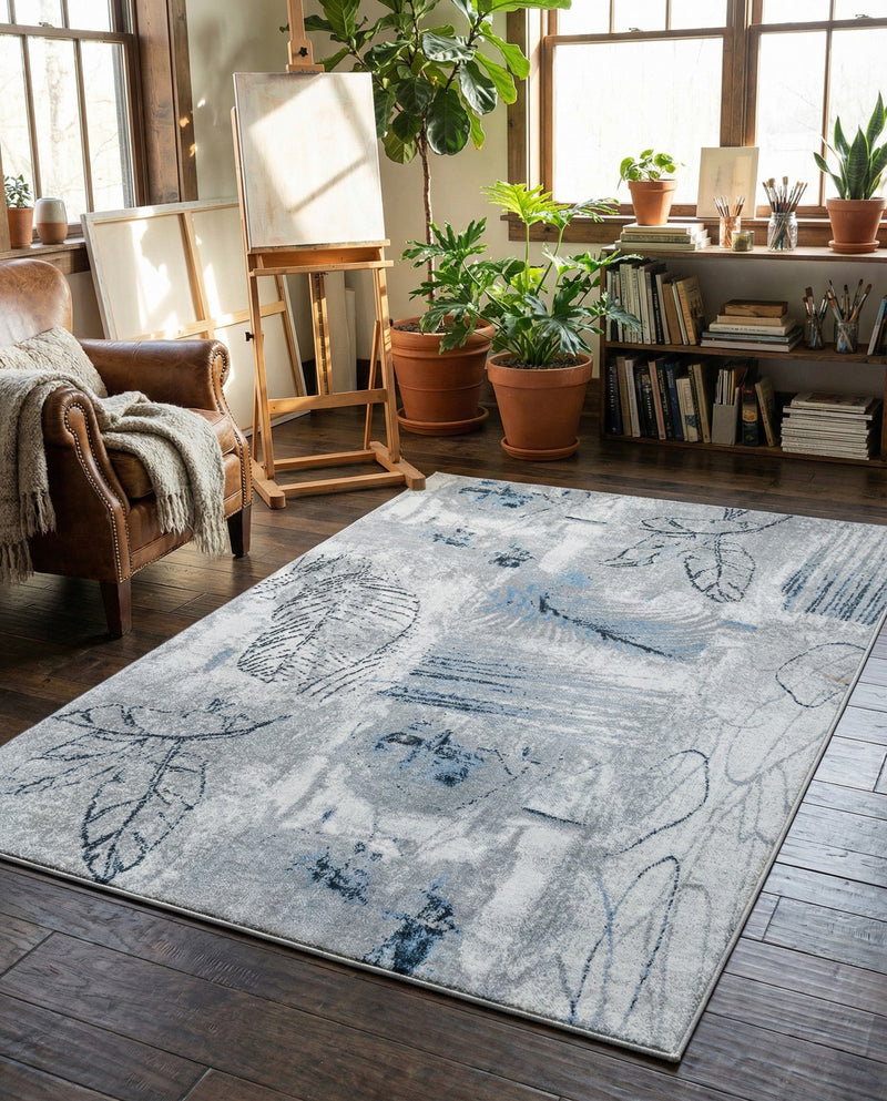Aegean Elegance Washables Collection Area Rug -  Paros Rectangle Ivory Gray  lifestyle 19