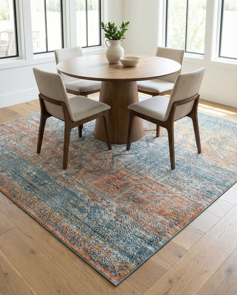 Coastal Haven Collection Area Rug -  Oceania Square Multi  lifestyle 76