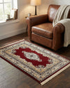 Persian Elegance Collection Area Rug - Isfahan Rectangle Burgundy  lifestyle 10