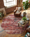 Sahara Essence Collection Area Rug - Oasis (Rust Red) Octagon Rust Red  lifestyle 43