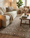 Sanctuary Retreat Collection Area Rug -  Oasis Rectangle Chocolate Brown  lifestyle 34