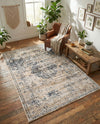Coastal Manor Collection Area Rug -  Dunes Rectangle Dark Blue  lifestyle 11