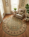 Jaipur Elegance Collection Area Rug -  City Round Light Green  lifestyle 44