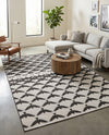 Urban Terrace Collection Area Rug -  Gramercy Rectangle Black and White  lifestyle 13