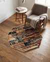 Neptune Elegance Collection Area Rug - Triton Octagon Multi  lifestyle 29