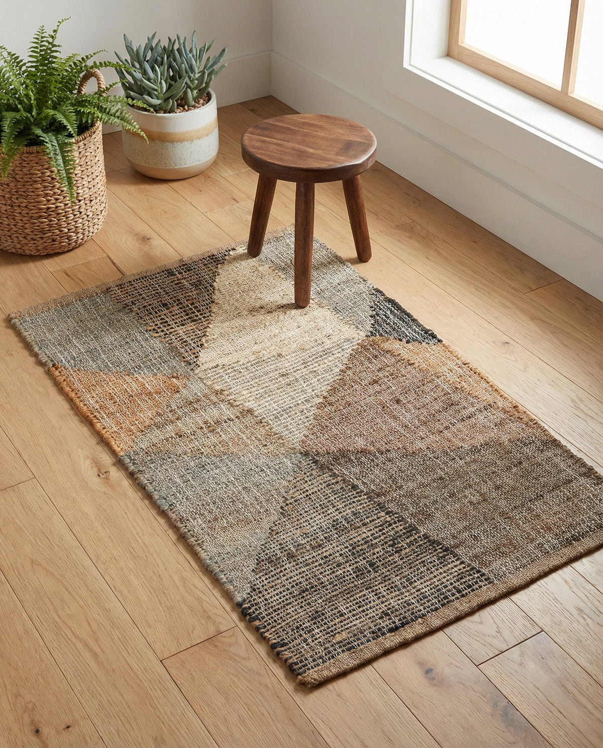 Desert Weave Jute Collection Area Rug -  Mojave Rectangle Multi  lifestyle 11