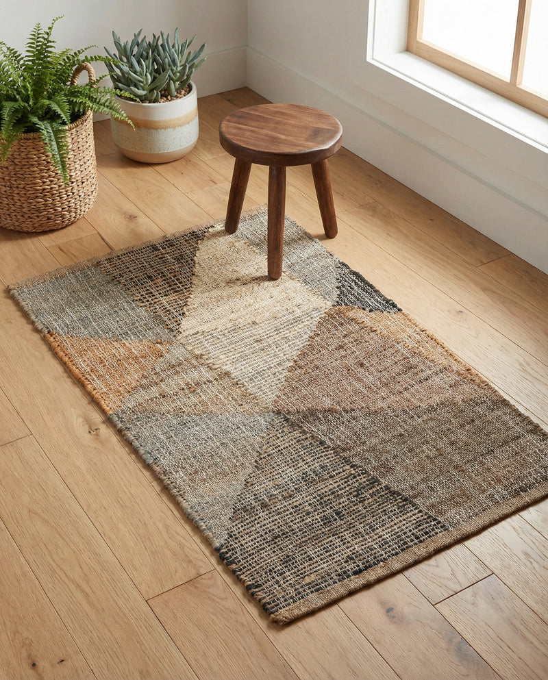 Desert Weave Jute Collection Area Rug -  Mojave Rectangle Multi  lifestyle 11